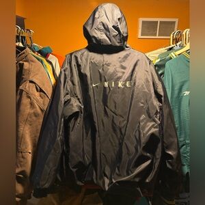 Vintage 90s Nike Men's Dark Hooded Double Sided jacket